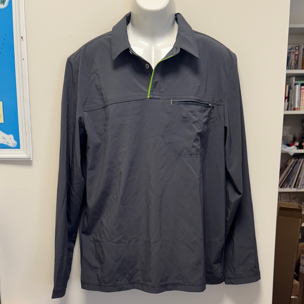 Men's Gray Lightweight Shirt Jacket